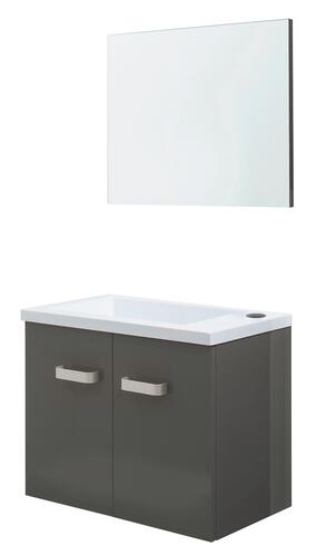 Meuble lave-mains de face anthracite goia